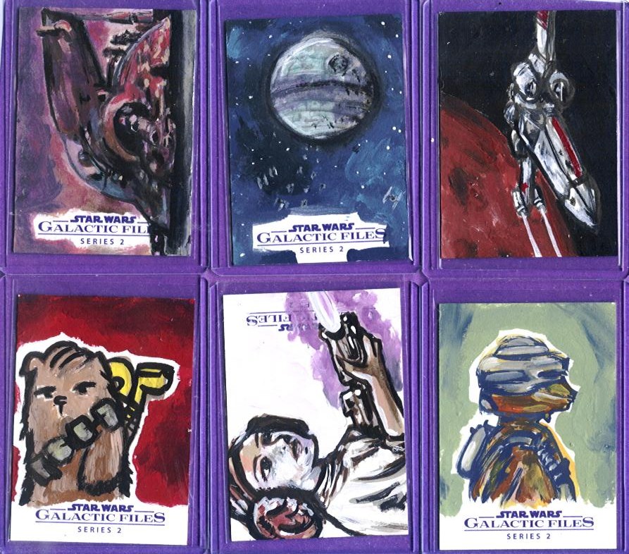 Topps Galactic Files 2 sketch cards