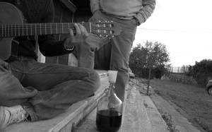 wine and guitar