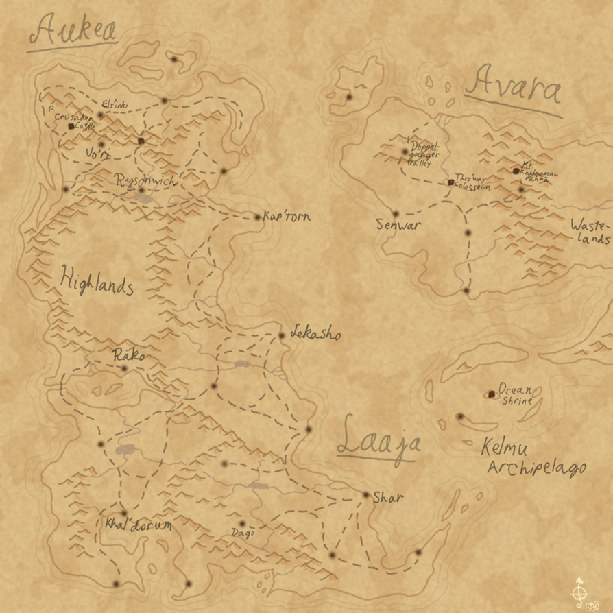 Aukea Map by LukkiStarr on DeviantArt