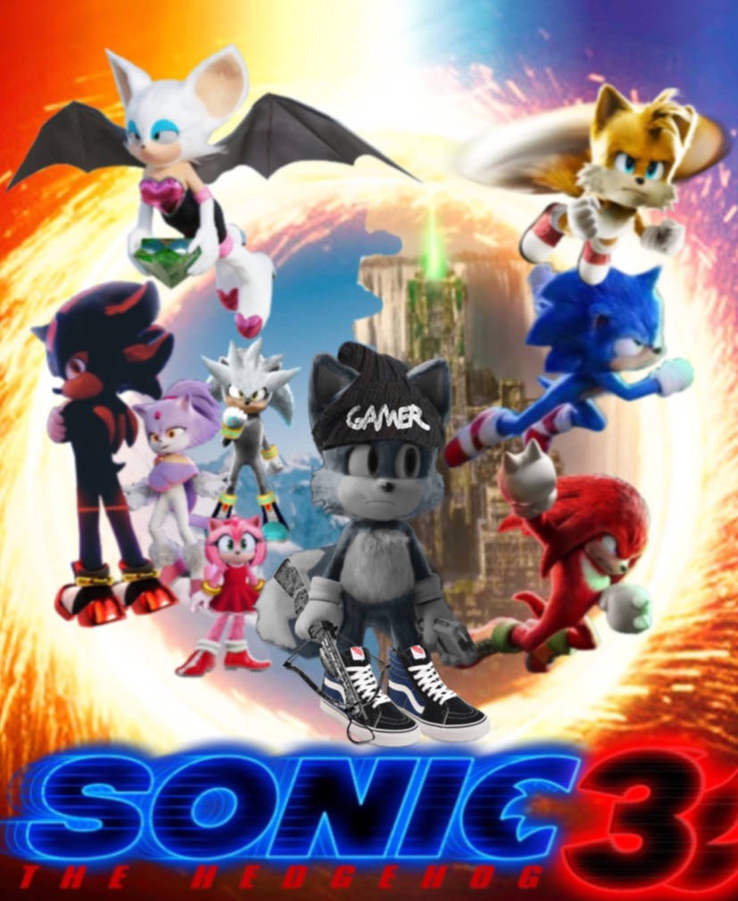 Sonic 3 poster  Hedgehog movie, Sonic, Fantasy wolf