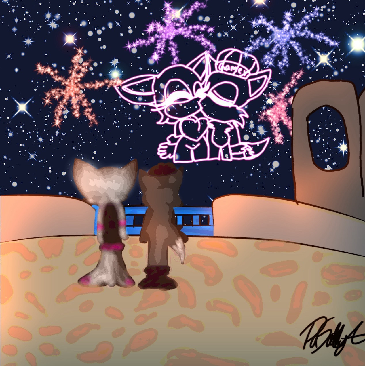 jake the wolf and rouge the bat