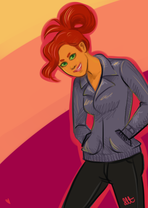 Starfire in jacket