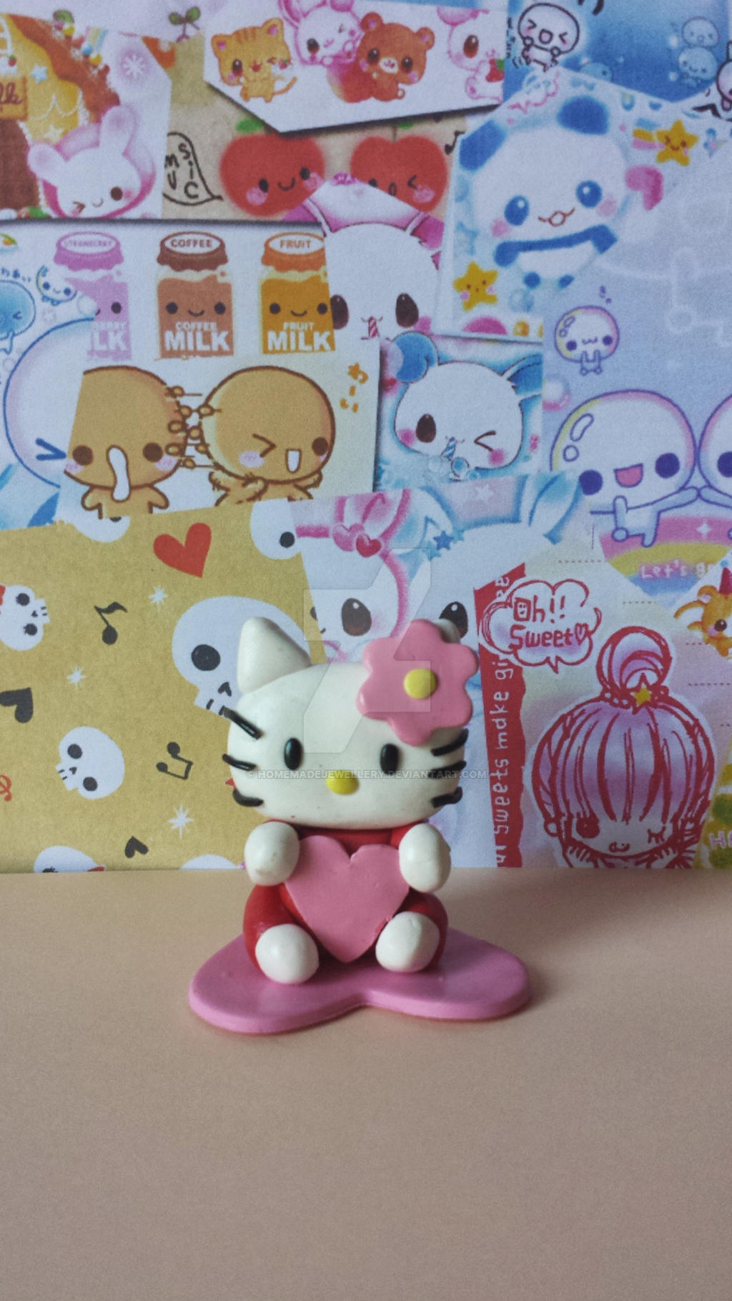 Figurine Chat Hello Kitty En Pate Fimo By Homemadejewellery On Deviantart