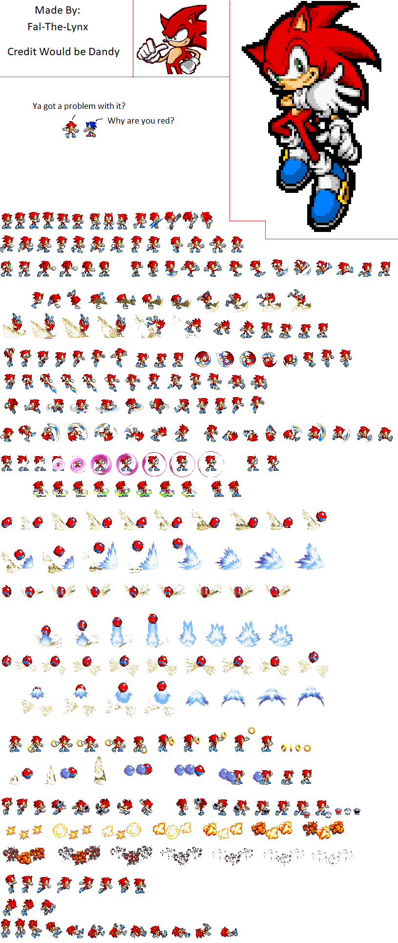 Modern Sonic Sprite Sheet by RedactedAccount on DeviantArt