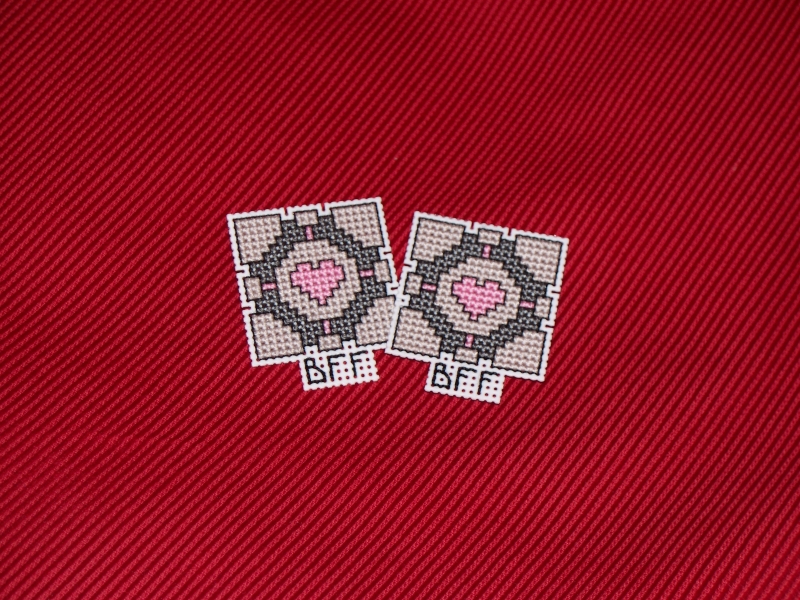 companion cube bff pins