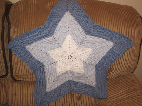 Blue Star-shaped Blanket