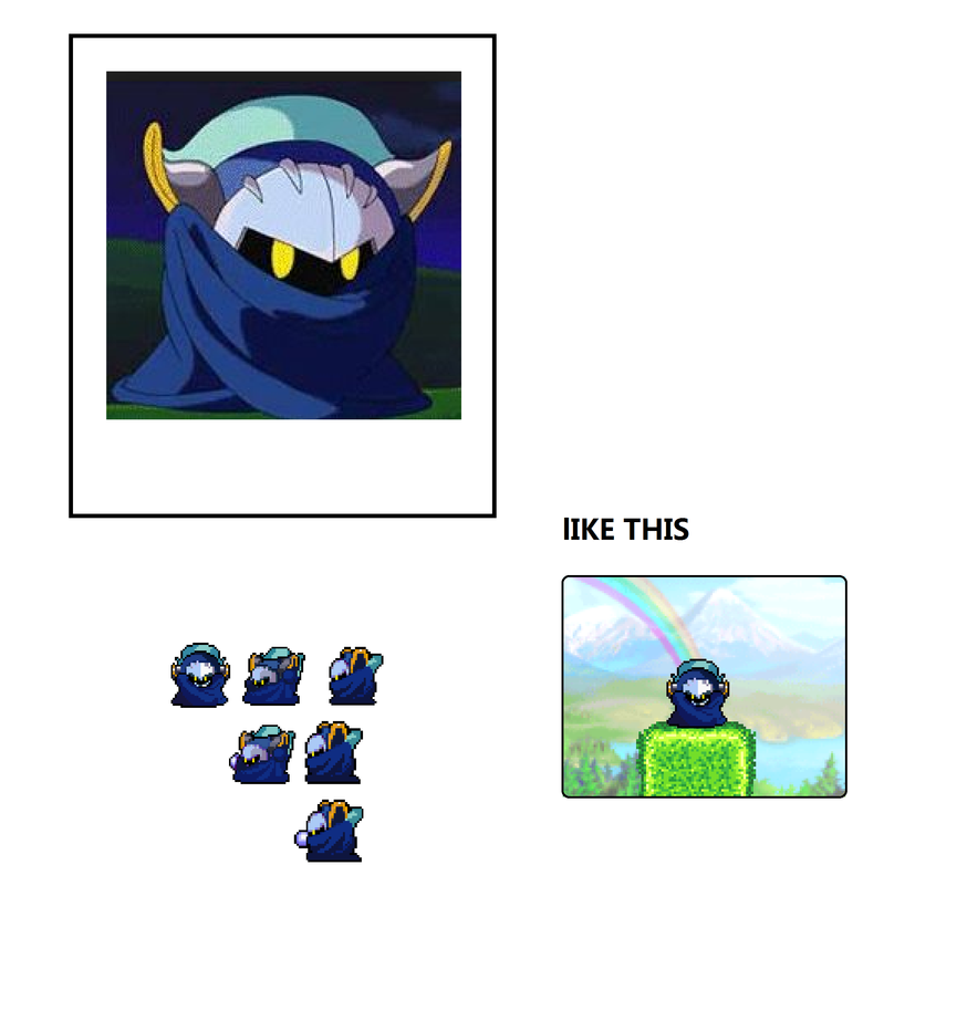 Meta knight with the cape by luigikirby64 on DeviantArt