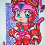 Old school anime draw : Poly ester of pizza cats