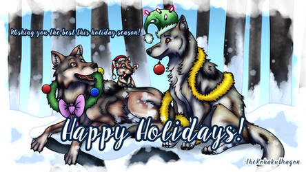 DA Holiday Card 2021 by TheKohakuDragon