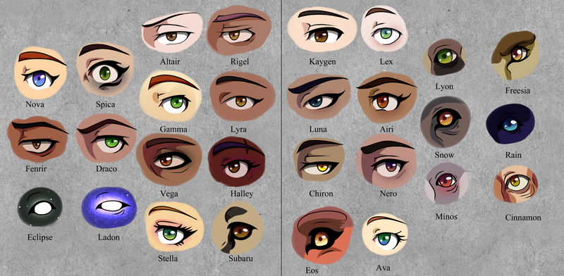 Oc Eye Types My OC Eyes by TheKohakuDragon on DeviantArt