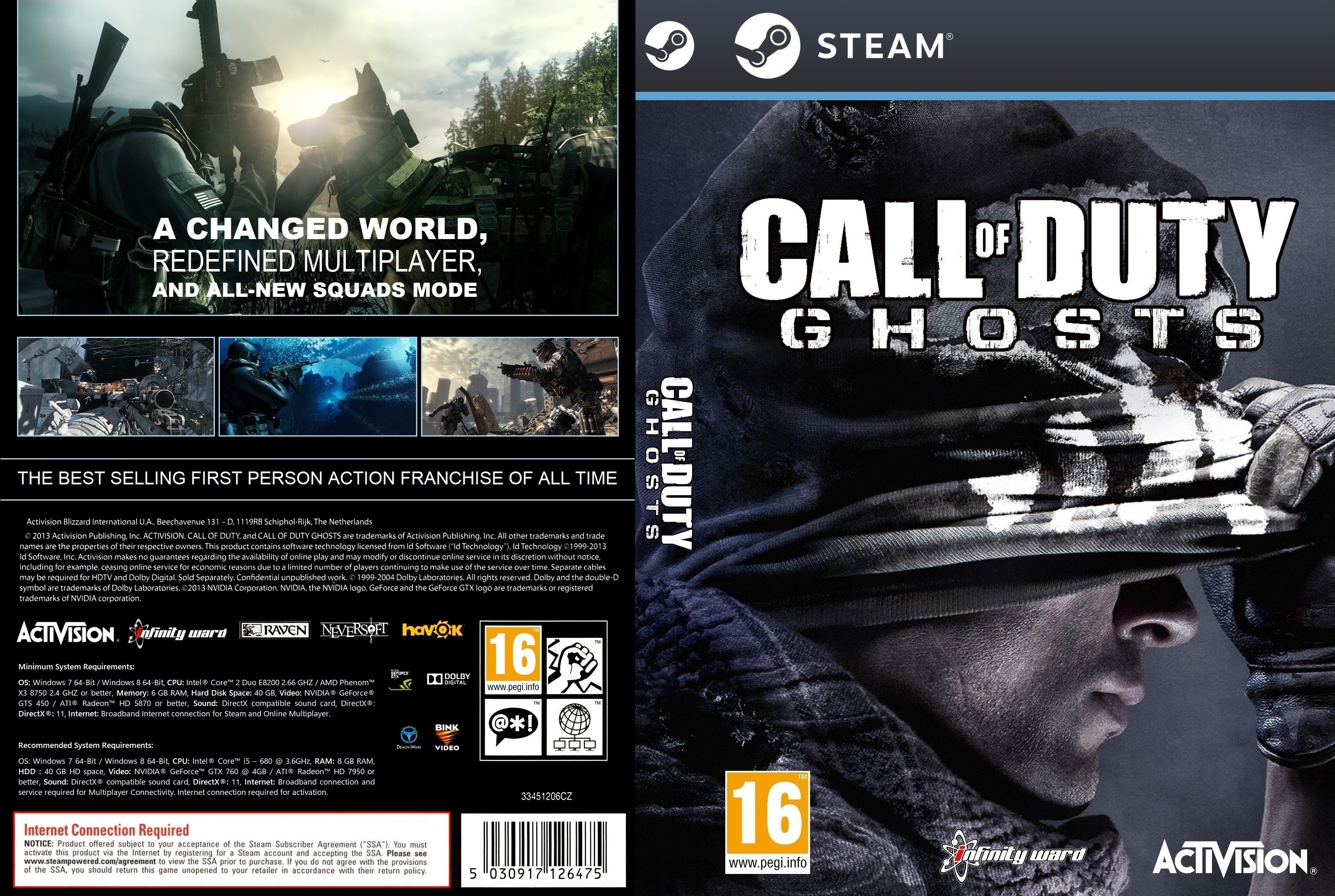 PC Game DVD Mac Call of Duty Ghosts New Blister Version French