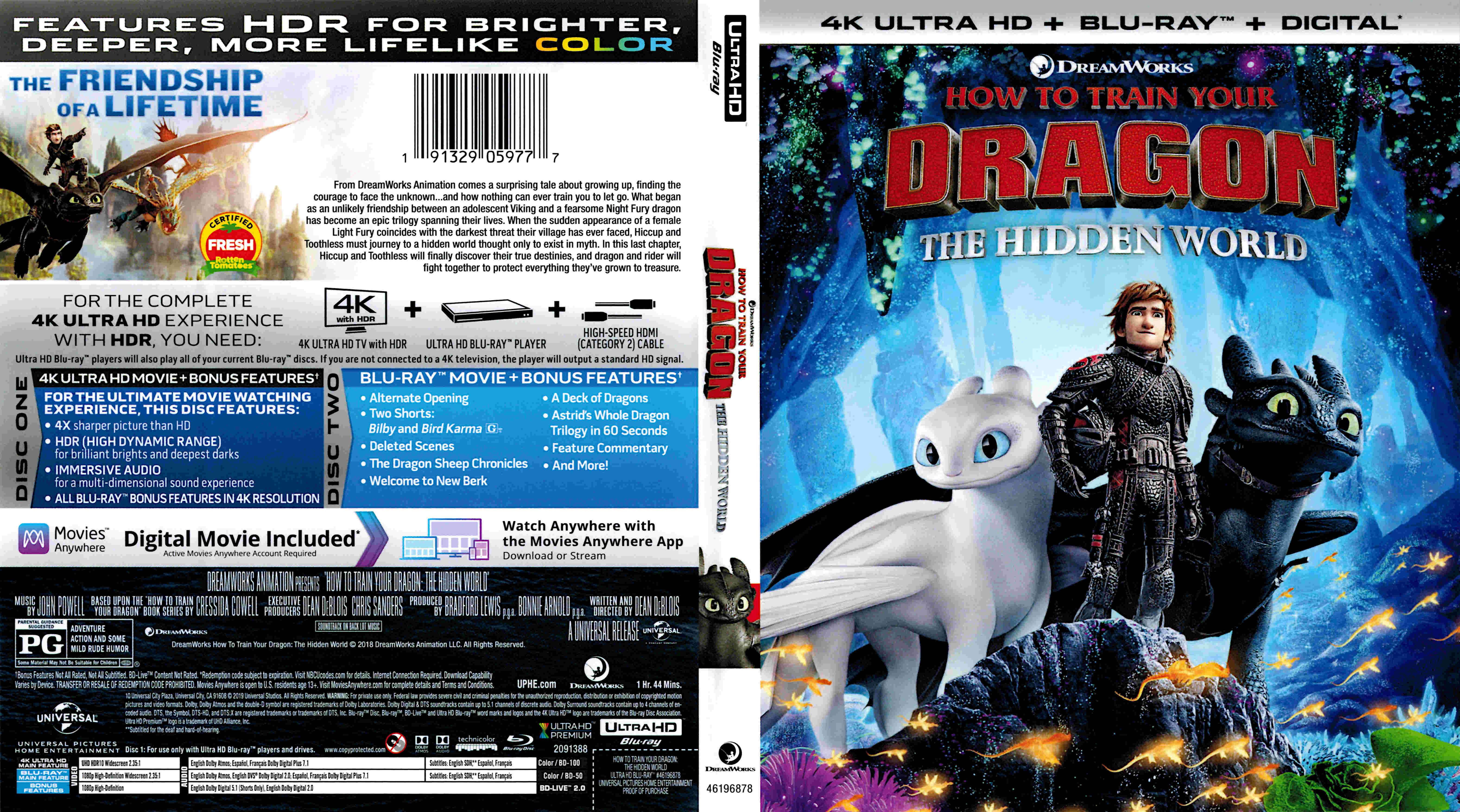 How to Train Your Dragon: The Hidden World (4K Ultra HD + Blu-ray + )