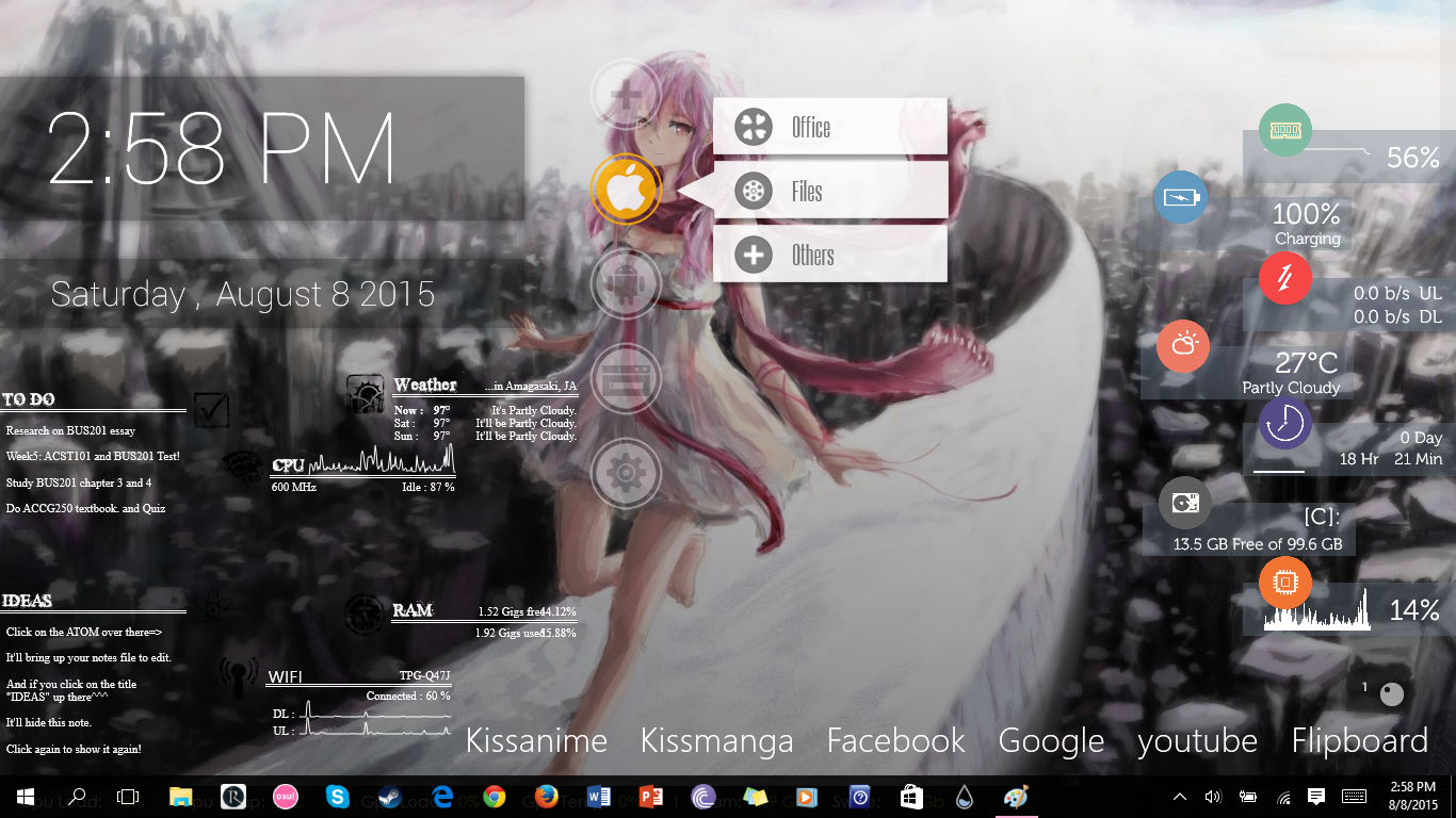 Windows 10 Rainmeter Screenshot Desktop By Darkfist29 On Deviantart