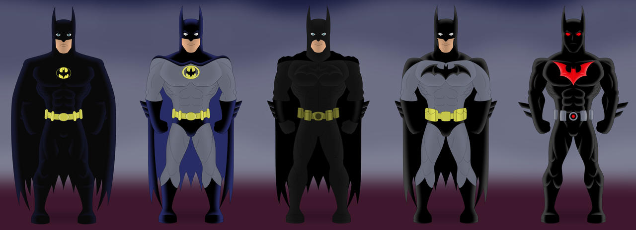 The Batman Suits by Rollmono on DeviantArt