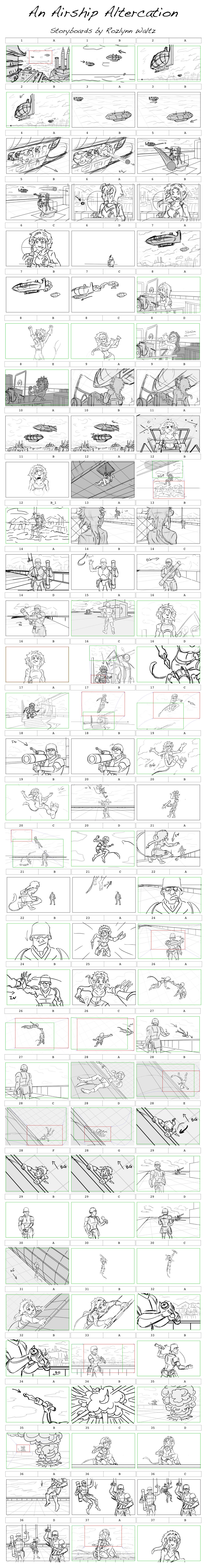 An Airship Altercation  Storyboards - Old