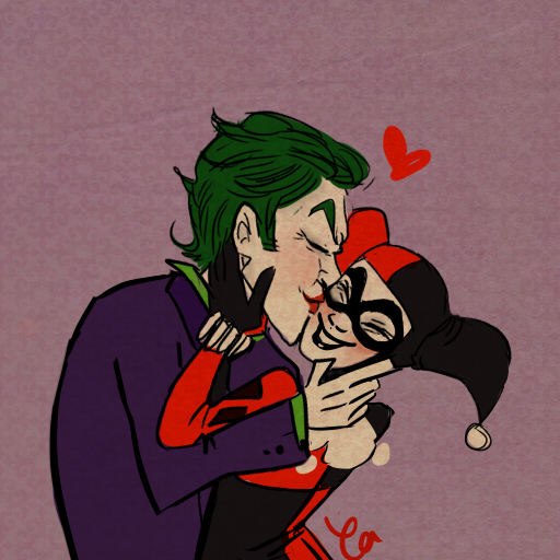 Joker And Harley Kiss Kiss By Cadeee On Deviantart