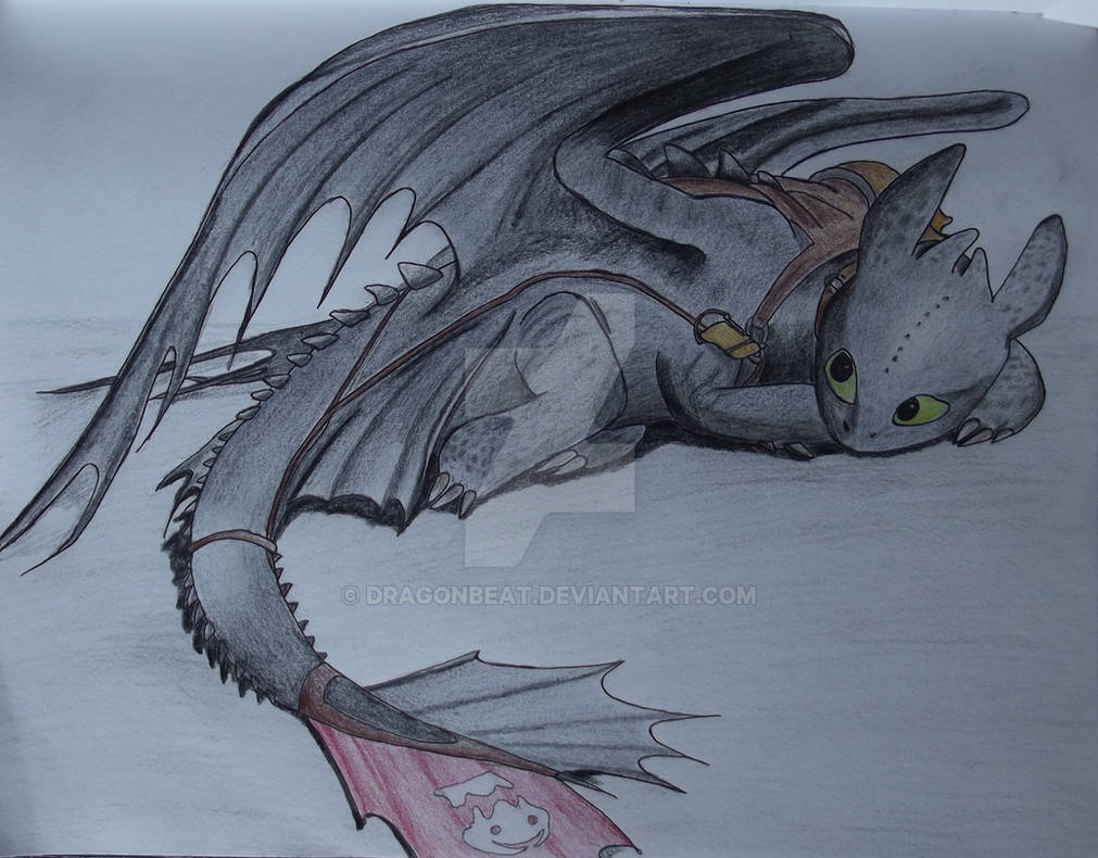 Toothless Laying Down by dragonbeat on DeviantArt