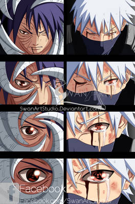 Naruto-Mangekyou Charingan -Kakashi-Obito-