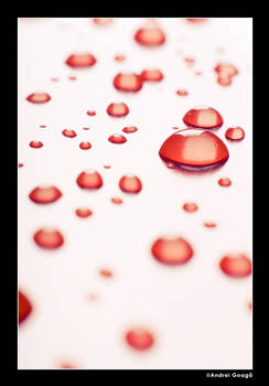 Water Droplets White