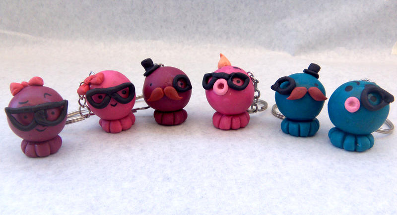 Cute Hipster Octopuses