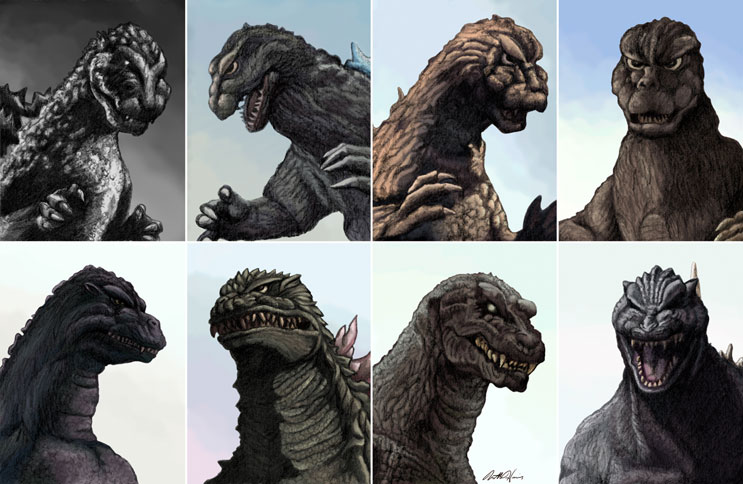 Godzilla Evolution Design The Evolution of Godzilla by monsterartist on DeviantArt