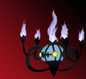 chandelure digital painting