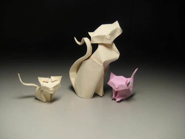 Origami cats by HTQuyet