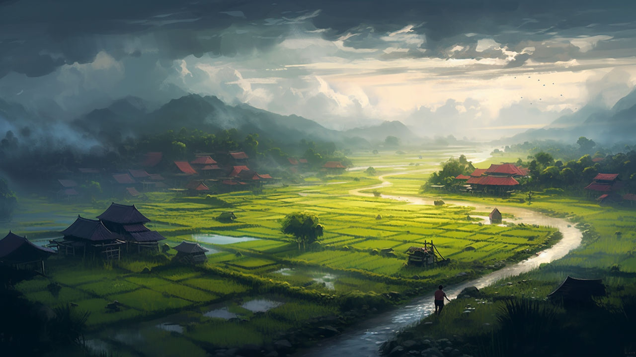 Fried Rice Landscape Rice Field Landscape by EpicSteps on DeviantArt