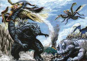 Godzilla Uchusen Daikaiju Art