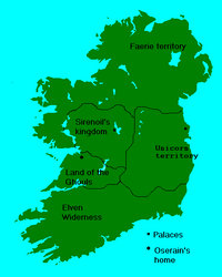 Ancient Ireland map