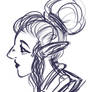 Elf Archer portrait sketch