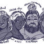 All my neverwinter nights characters sketch