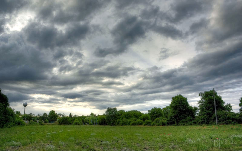 Cloudy field HDR