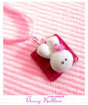 Bunny Square Charm Necklace