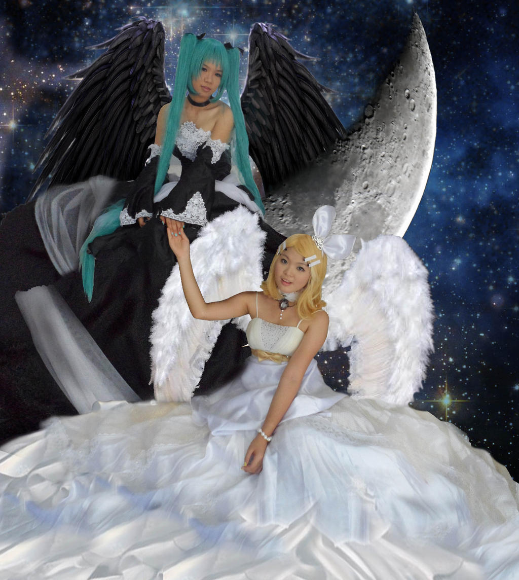 Hatsune Miku and Kagamine Rin - Angel and Devil