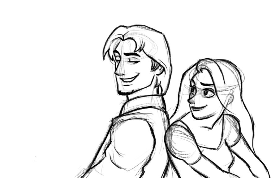 How To Draw Rapunzel And Flynn how-to-draw-rapunzel-and-flynn