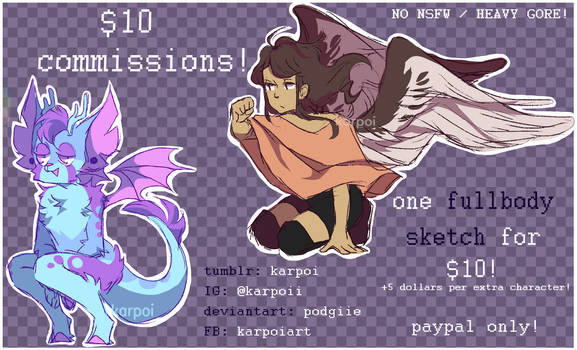 Commissions open!!