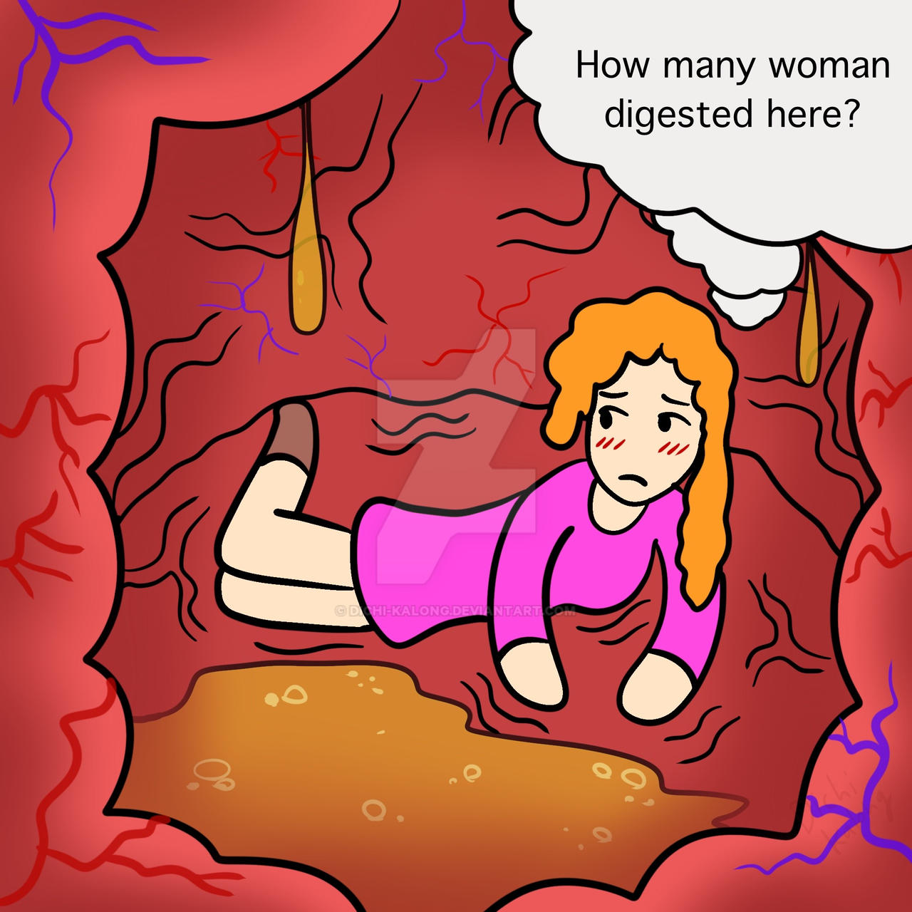 How may woman digested here by dichi-kalong on DeviantArt