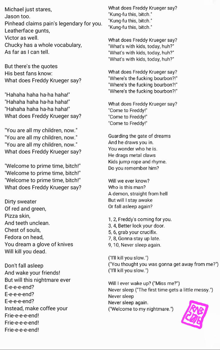 Freddy - Freddy's Dead- The Final Nightmare - song and lyrics by