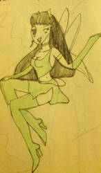 Old draw of my OC Fairy Ellanna by Ladyannamarie123