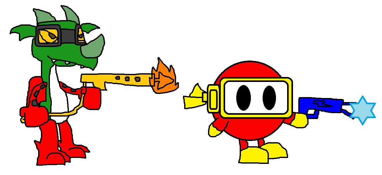 Fygar and Pooka New Design by joethetwotailedfox99 on DeviantArt