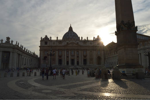 Vatican square in July afternoon