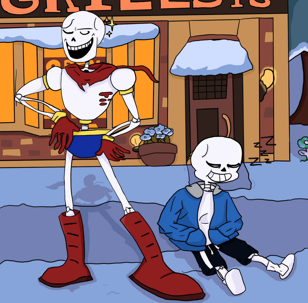Sans And Papyrus By Properpainter On Deviantart Sans And Papyrus By Properpainter On Deviantart