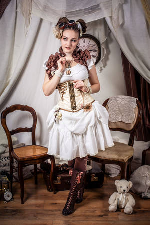 ~Steampunk Lolita Vibes in white~ by rufflesandsteam