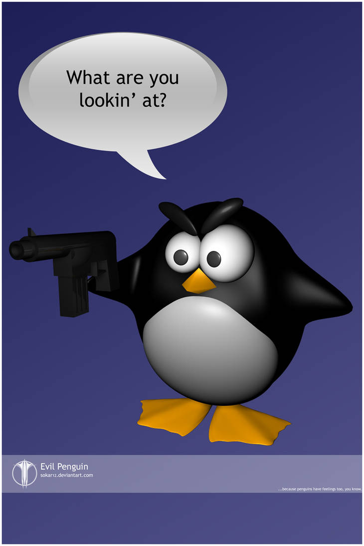 Evil Penguin Raining Evil Penguin