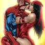Spidey and Elektra by Ed Benes Colors In Progress