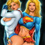 Powergirl And Supergirl By Josileudo