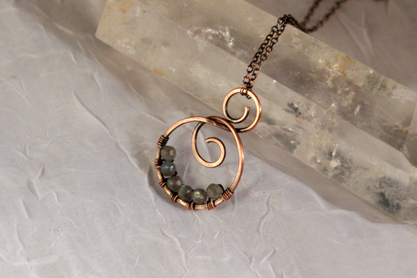 Antique Copper Labradorite Swirl