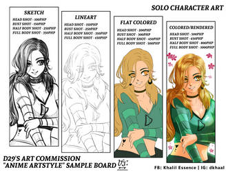 Sample Art Commission Board 2021