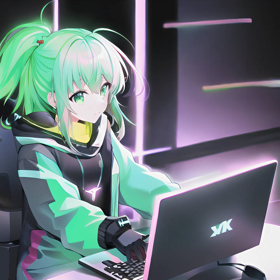 4k Cool Anime Girl in CyberCafe by CosimaYT on DeviantArt